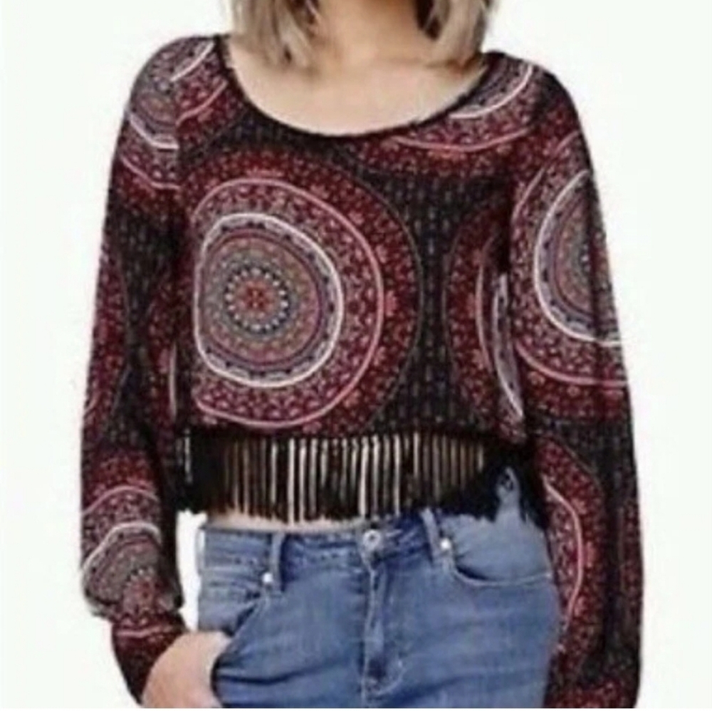 Gypsy Warrior Pac Sun Bohemian Fringe Top